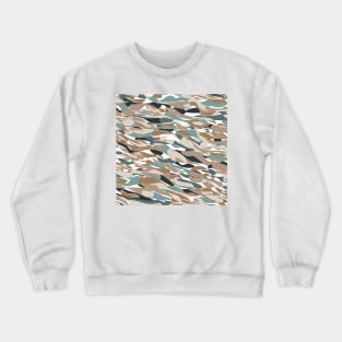 Ocean Blue Flowing Abstract Water Blobs Crewneck Sweatshirt